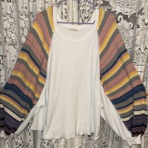 We the Free Rainbow dreams knit top